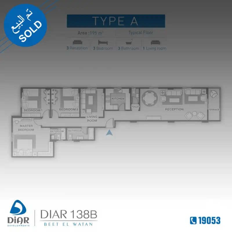 Type A - Typical Floor  195m2