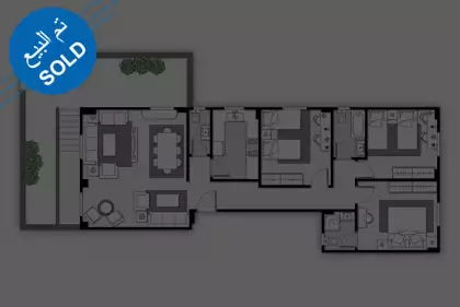 نموذج A&B - دور أرضي 163م2 نموذج A&B - دور أرضي 163م2