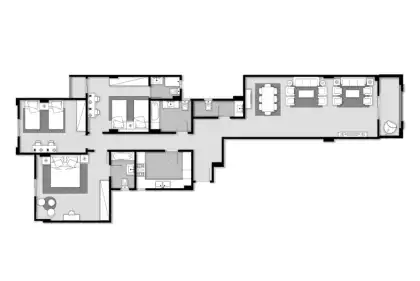 Type G_Typical Floor 206 M2 Type G_Typical Floor 206 M2
