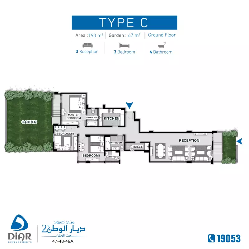 Type C_Ground Floor 193 M2 Type C_Ground Floor 193 M2