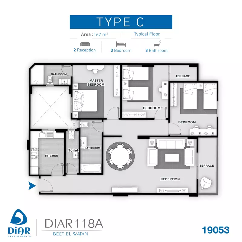 Typical Floor 167 M2 -Type C